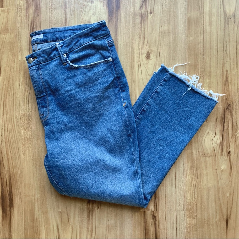 Good American Good Straight High Waist Jeans plus size 16